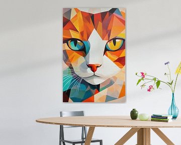 Cat's eyes in a riot of colour by Poster Art Shop