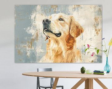 Warm popart schilderij van hond van Imperial Art House