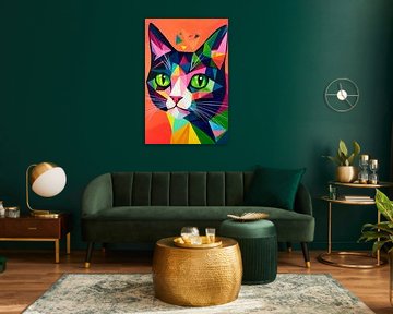 Cat magic - Colourful elegance by Poster Art Shop
