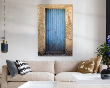 Old blue door in the Drome in southern France by Cindy Mulder