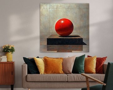 Red Sphere on Platform