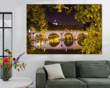 St. Peters Basilica and Ponte Mazzani - Rome von Jack Koning