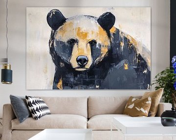 Abstract art with bear