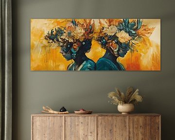 Bloemen Vrouw | Vrouwen Bloemkracht van ARTEO Schilderijen