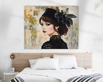 Portret in Zwart en Goud