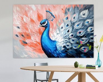 Abstract peacock with colourful feathers by Imperial Art House
