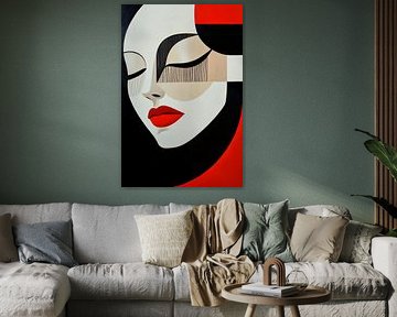 Abstract beauty in red and black by Poster Art Shop
