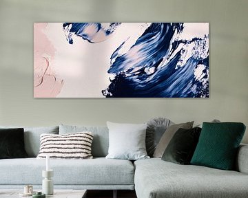 Abstract waves in soft colours by Poster Art Shop