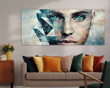 Expressive eyes in a portrait artwork by Poster Art Shop