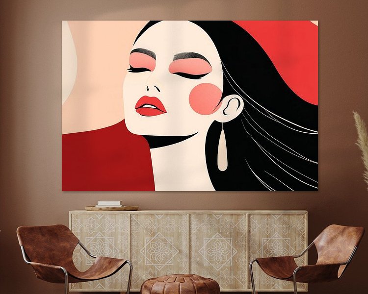 Voorbeeld van het werk in een kamer