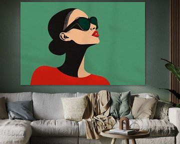 Elegantie in de schaduw van glinsterende glazen van Poster Art Shop