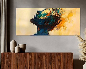 Fantasierijke gedachten verstrengeld in kleuren van Poster Art Shop