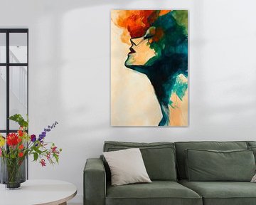 Imaginative silhouette with colourful mane by Poster Art Shop