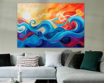 Imaginative waves in the sunlight by Poster Art Shop