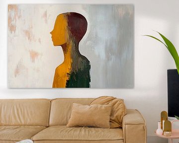 Play of colours in the human silhouette by Poster Art Shop