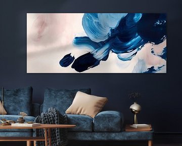 Gekleurde golven in zachte bewegingen van Poster Art Shop