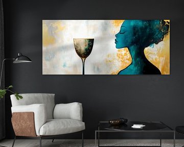Fascinatie van het silhouet met kelk van Poster Art Shop