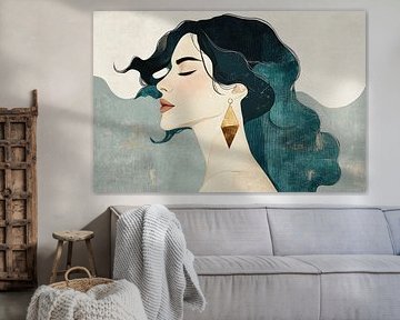 Femme fatale in gentle wind chimes by Poster Art Shop