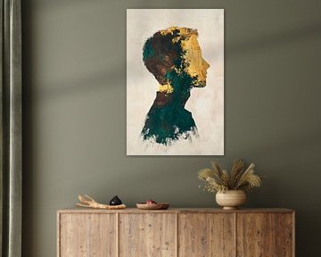 Face in the interplay of colours and shapes by Poster Art Shop