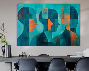 Faces in the play of colours of silence by Poster Art Shop