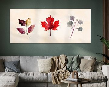 Autumn leaves in soft colours by Poster Art Shop