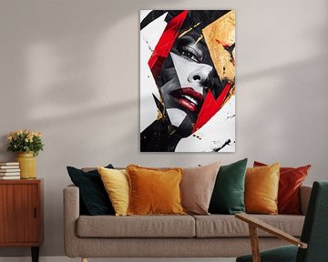 Artistic facial fragmentation in colours by Poster Art Shop