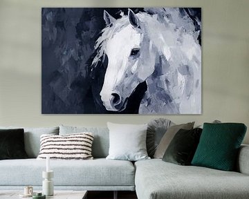 Majestic horse in shades of grey by Poster Art Shop