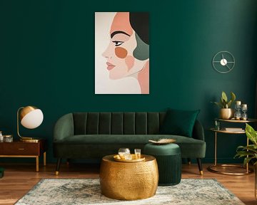 Modern portrait view in soft colours by Poster Art Shop