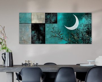 Moonlight over striped surfaces by Poster Art Shop
