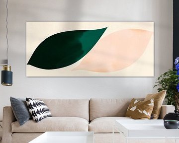 Delicate bladeren in zachte kleuren van Poster Art Shop
