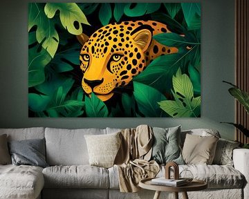 Raubkatze im Dschungel verborgen von Poster Art Shop