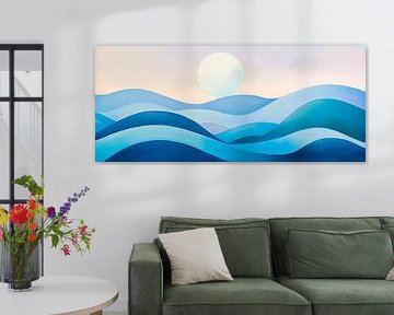 Gentle waves in the blue light of dusk by Poster Art Shop