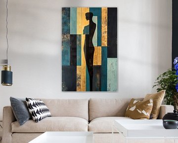 Schaduwspel van vormen en kleuren van Poster Art Shop