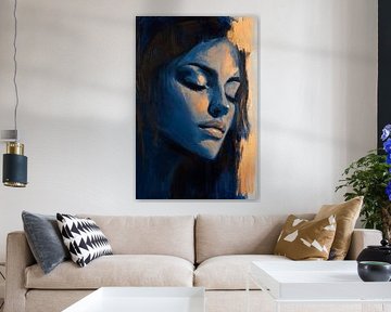 Beautiful tranquillity in deep blue tones by Poster Art Shop