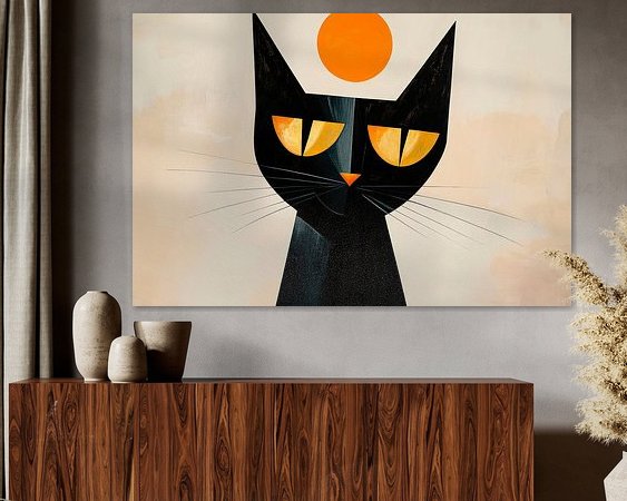 Voorbeeld van het werk in een kamer