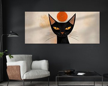 Black cat awakens before the sun by Poster Art Shop