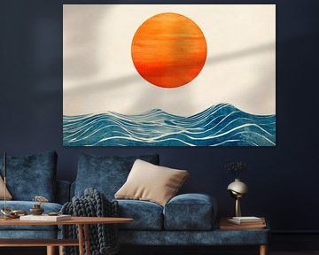 Sun kisses gentle waves in the morning light by Poster Art Shop