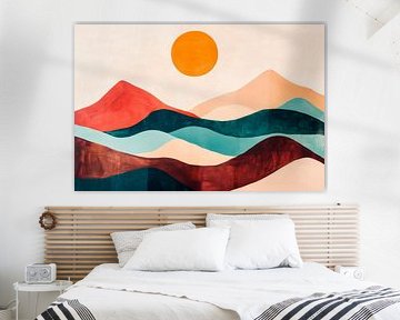 Sonnenuntergang über sanften Hügeln von Poster Art Shop
