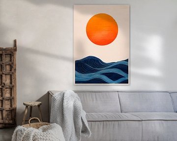 Sunset over the gentle waves by Poster Art Shop