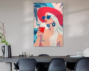 Sonnige Strandstimmung mit Cocktails und Stil von Poster Art Shop