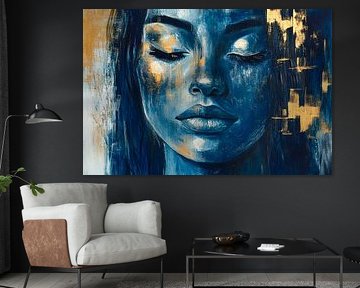 Silent beauty in blue splendour by Poster Art Shop