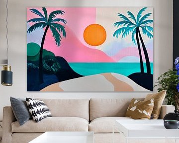 Tropical sunset on the beach by Poster Art Shop