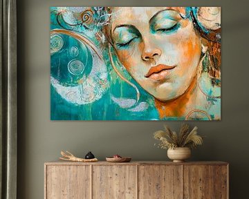 Dromerige rust in spel van kleuren en vorm van Poster Art Shop