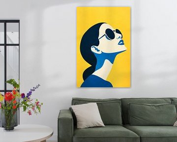 Onder de zonnige hemel droomt ze van Poster Art Shop