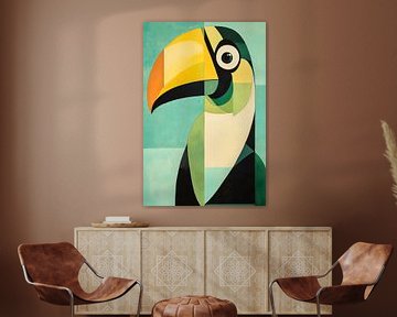 Kleurrijke toekan in geometrische stijl van Poster Art Shop