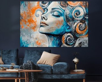 Dreams in colours: A stylish woman by Poster Art Shop