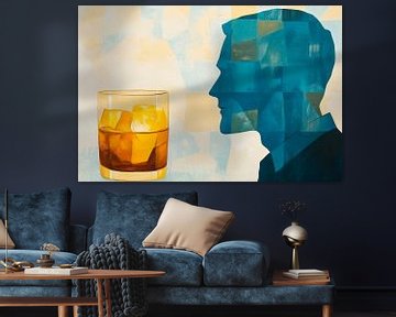 Dromen in kleur: whisky en silhouet van Poster Art Shop