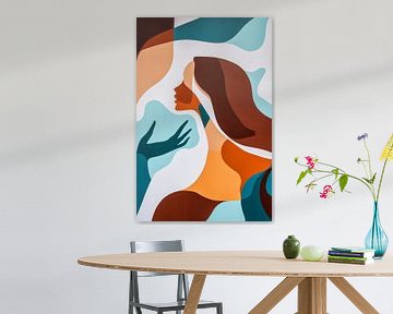 Multi-layered silhouette in soft colours by Poster Art Shop