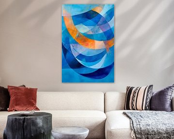 Waves of colour in the blue dance by Poster Art Shop