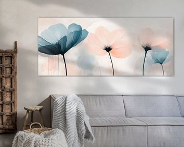 Delicate flowers in soft colours by Poster Art Shop